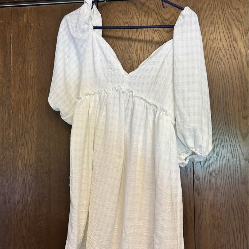 Pink Lily white dress